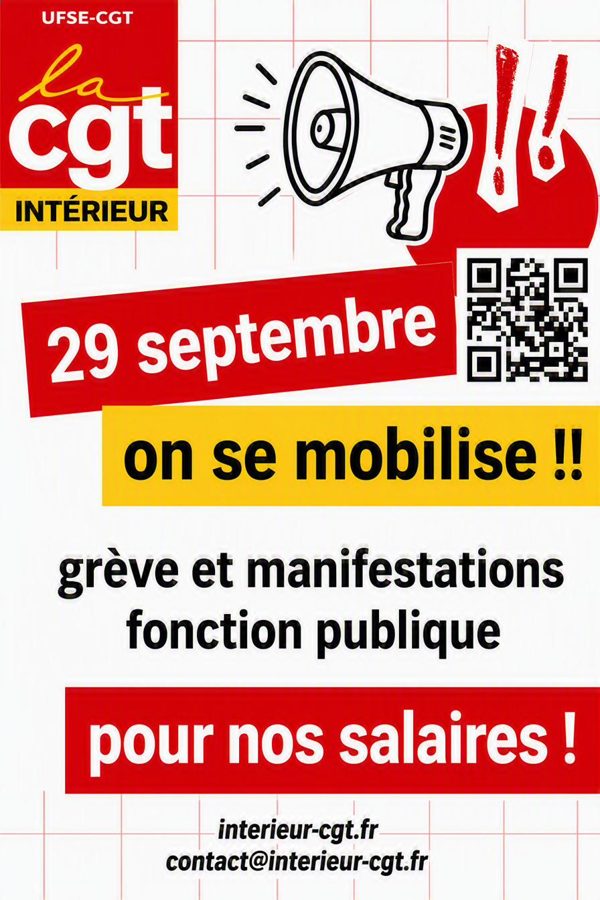 Affiche CGT-Intérieur — On se mobilise