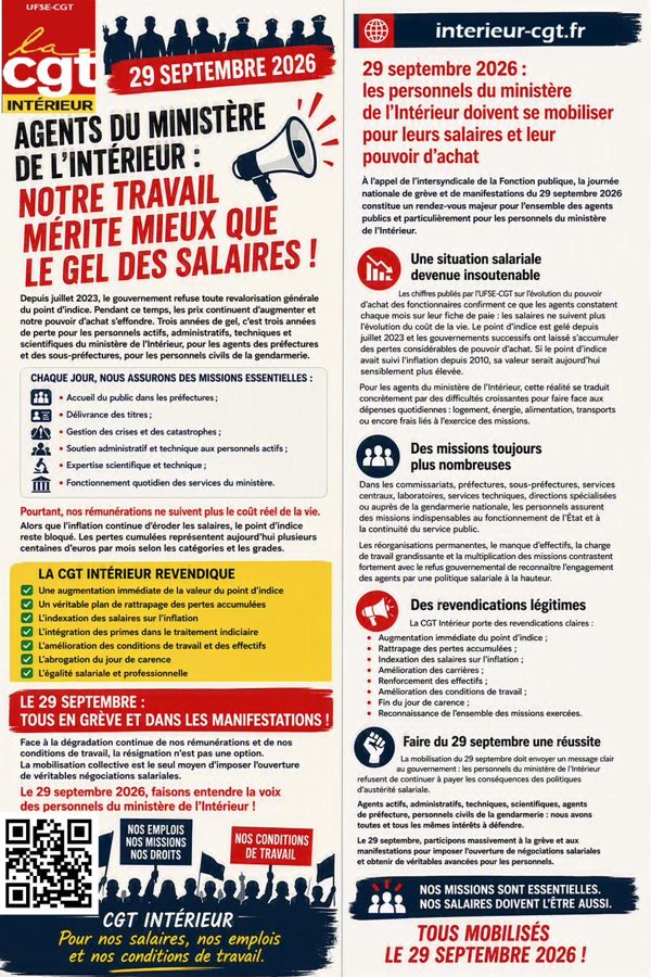 Tract CGT-Intérieur — Notre travail mérite mieux